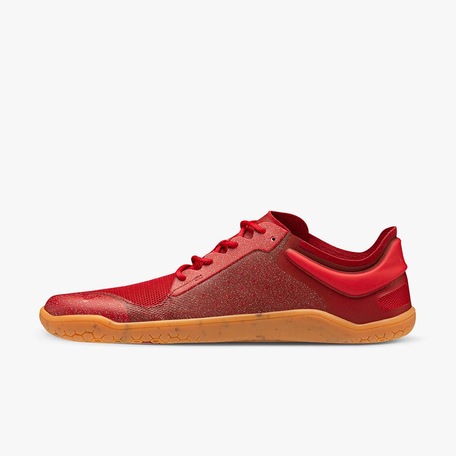 Red Men's Vivobarefoot Primus Lite III Casual Shoes | Philippines 0088PJJQ